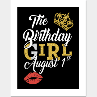 Queen The Birthday Girl July 1st Shirt Funny Birthday Gifts Posters and Art